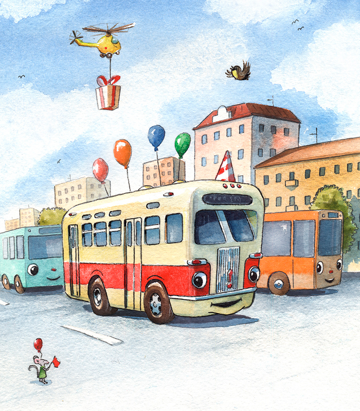 Старенький автобус