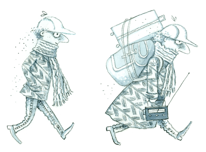 Татьяна Макарова "Снег отправляется в город" иллюстрация