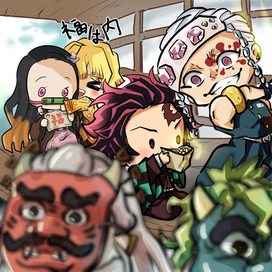 меч истребителей демонов фанарт