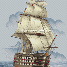 Схема "Корабль" по картине И.К. Айвазовского