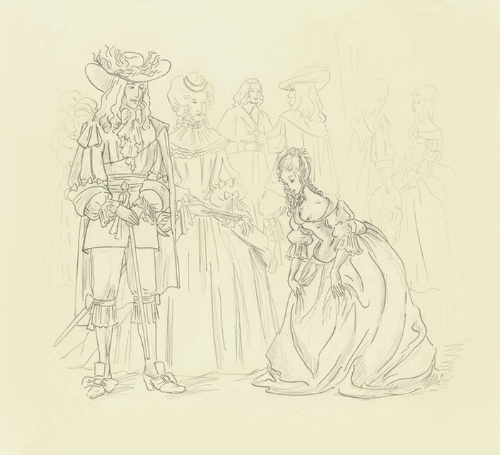 Иллюстрация. А. Дюма."Виконт де Бражелон"