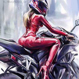 мото девушка