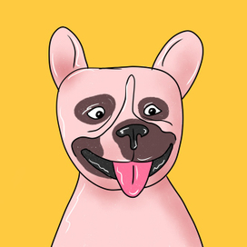 Диджитал портрет собаки на заказ