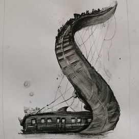 Серия иллюстраций к поэтическому сборнику Андрея Звягина "Полетели"