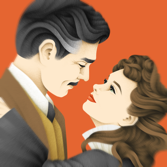 Обложка для книги. М. Митчелл «Унесённые ветром»