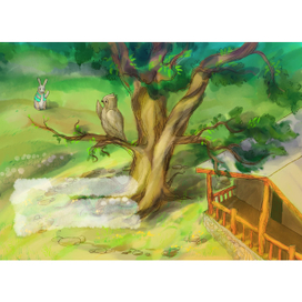 Иллюстрация к приключениям кролика Бан-Бана