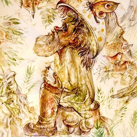 Иллюстрация.  Добрый леший.