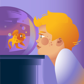 мальчик и рыбка