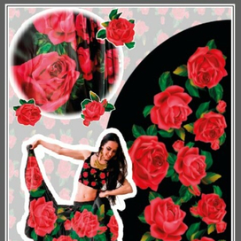 Ткань для цыганского костюма.