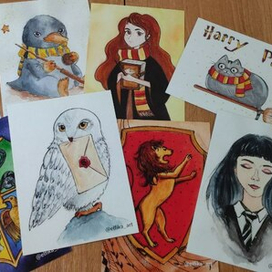 Открытки с иллюстрациями в стиле ГП