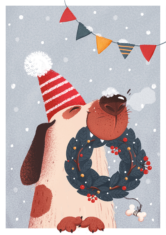 Новогодний пёс.