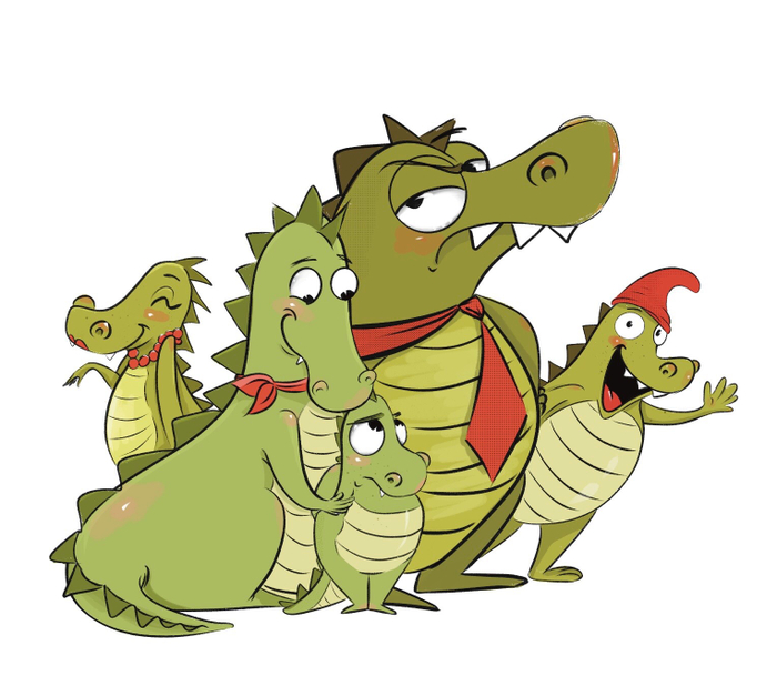 Привет, от семьи крокодилов 💛