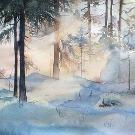 По утру зима еще в своих правах.Февраль