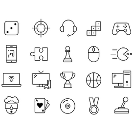 Набор иконок на тему видеоигр