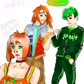 drinks around the girl Softi ! anime