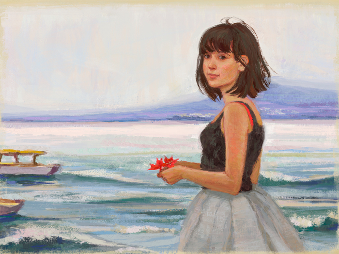 Девушка у моря