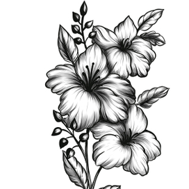 Красивые цветы по типу Гибискуса