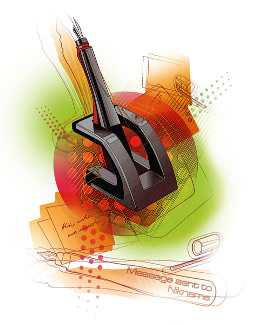 Ручка D:Scribe. Для журнала "Афиша"