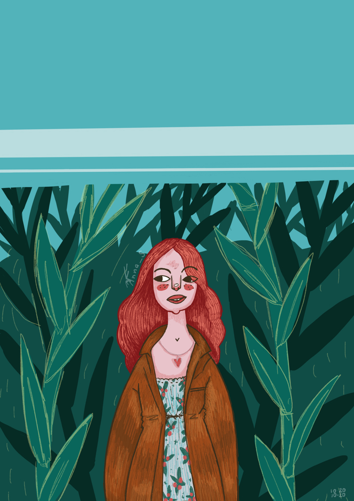 Девушка На кукурузном поле