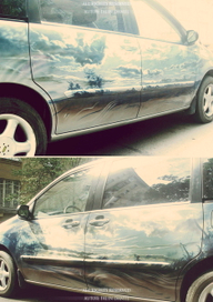 аэрография отражение природы облака искажение