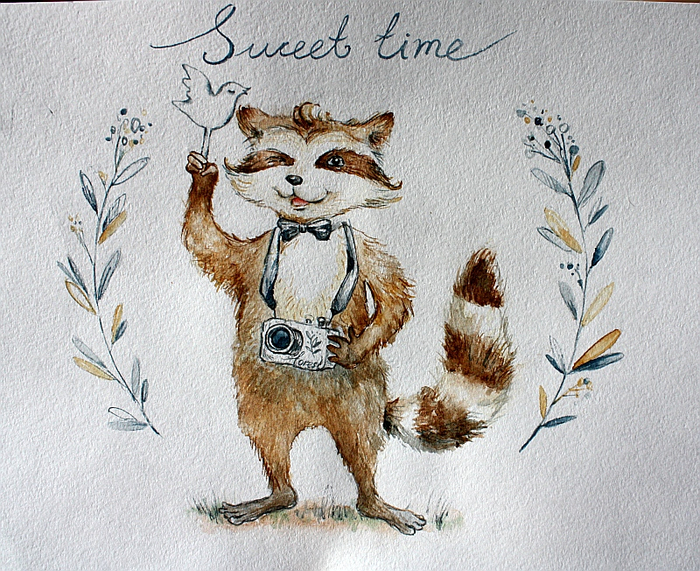 Енот-фотограф