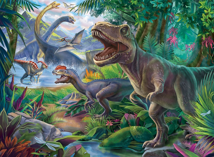 Динозавры для пазлов.