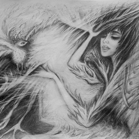 Девушка и птица