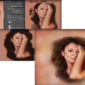 Портрет на экрне монитора