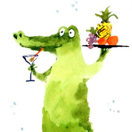 В Новый год и бармен пьян :)