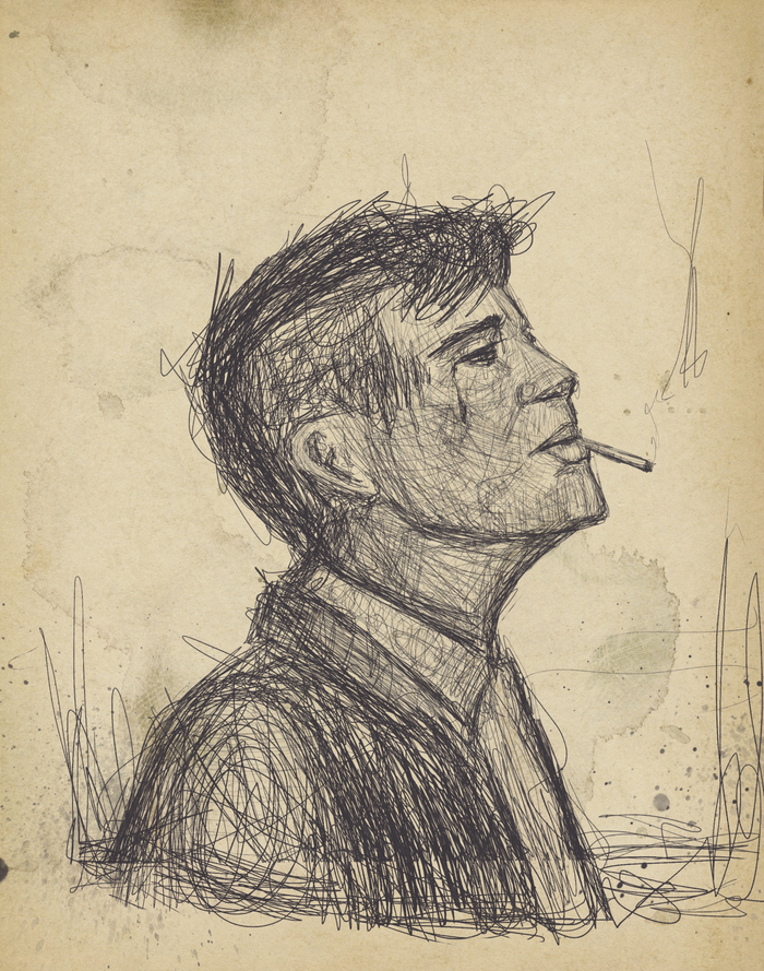 Tommy Shelby, single line style