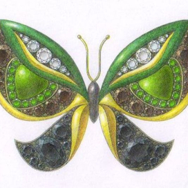брошь-подвеска "Бабочка"