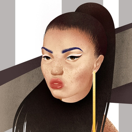 Портрет девушки в сером