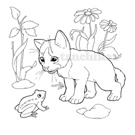 Раскраска "Котята и щенки"