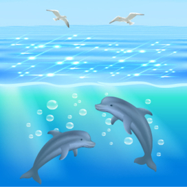 Море Векторная иллюстрация