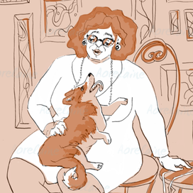 Бабушка с собачкой