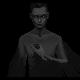 Чёрно-белый портрет по фото 