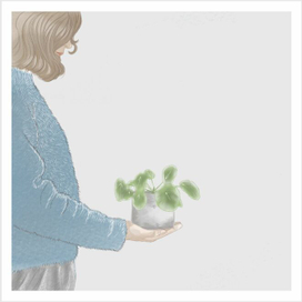 Девушка с цветком