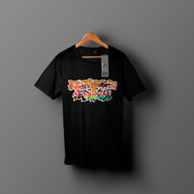 Принт для футболки в стиле граффити