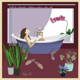 В ванной комнате