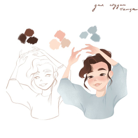 Рисунок для грамот в студию танца