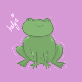 Открытка с жабкой