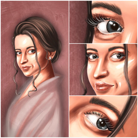 Арт выполнен по фото клиента