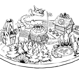 Приключения ноплов. А .Кормашов. Карта Нопляндии