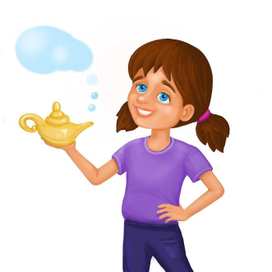 Девочка с лампой