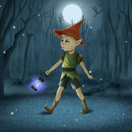 Эльф в таинственном лесу