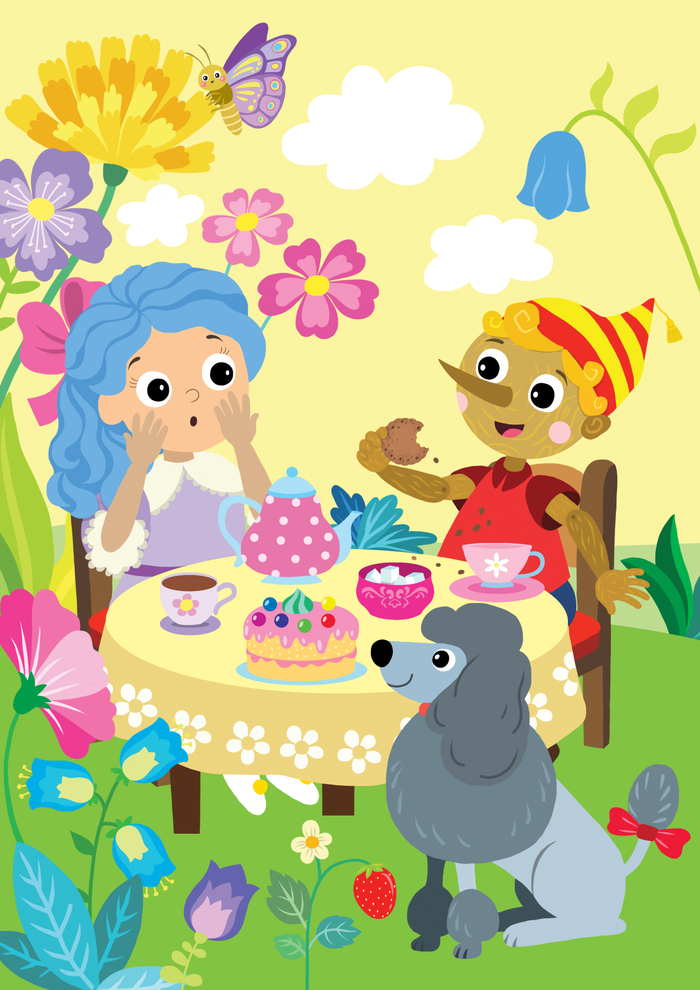 Завтрак на цветочной поляне