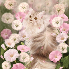 Пушистая кошечка Эмили