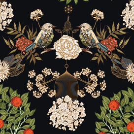 Птицы и рябина