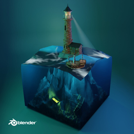 Ship and Lighthouse | Blender