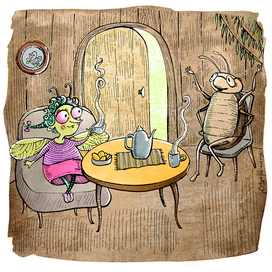 Иллюстрация про Мушу